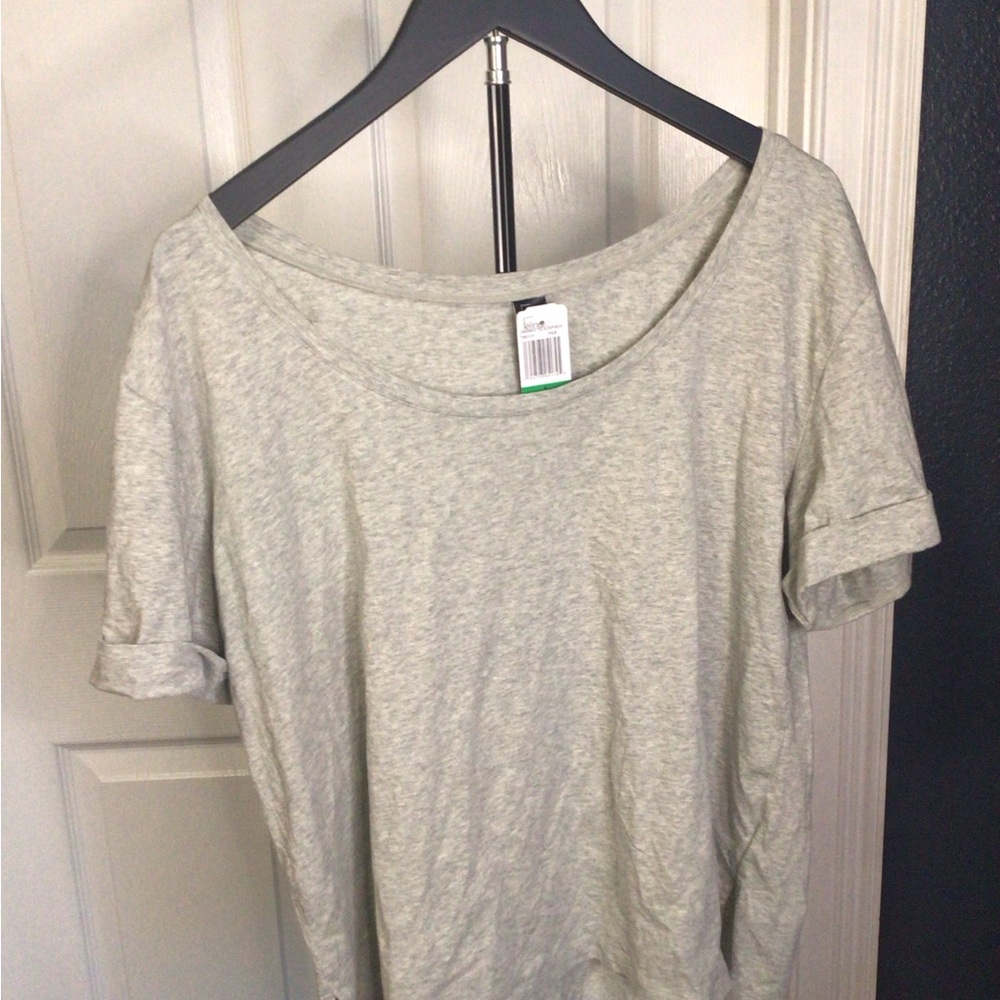 Felina Light Gray Short Sleeve Top